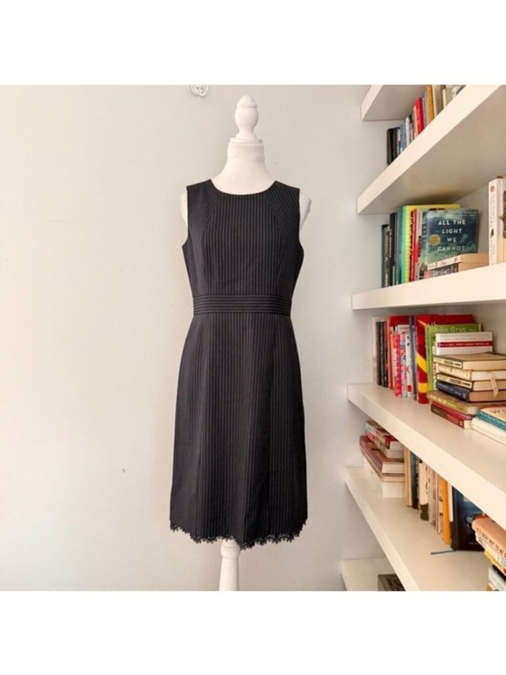 Brooks Brothers Navy Pinstripe Sheath Dress 6. NWT